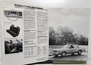 1980 Plymouth Police Vehicles Sales Brochure Gran Fury Volare