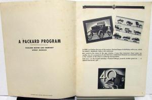 1939 Packard Dealer Sales Brochure 40th Anniversary Super Eight Features