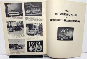 1939 Packard Dealer Sales Brochure 40th Anniversary Super Eight Features