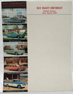 1960 Chevrolet Dealership Sheet of Fancy & Regular Letterhead Stationary