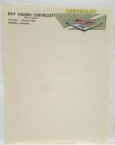 1960 Chevrolet Dealership Sheet of Fancy & Regular Letterhead Stationary