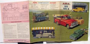 1958 GMC 100 Truck Dealer Sales Brochure Folder Pickup Suburban Panel