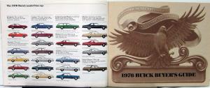 1976 Buick Skyhawk Skylark Century Riviera LeSabre Electra Wagon Sales Brochure