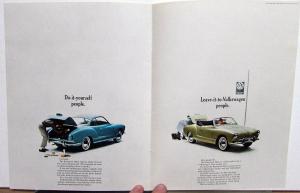 1963 VW Volkswagen Karmann Ghia Sales Brochure