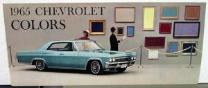 1965 Chevrolet Dealer Sales Brochure Paint Chips Color Options Corvette Chevelle