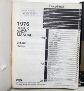 1976 Ford Truck Shop Manual Set Original F-100 F-250 F-350 Bronco Van H/D