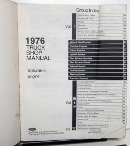 1976 Ford Truck Shop Manual Set Original F-100 F-250 F-350 Bronco Van H/D