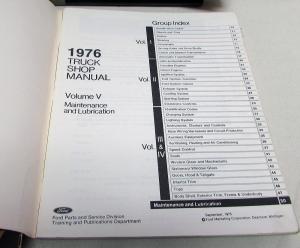 1976 Ford Truck Shop Manual Set Original F-100 F-250 F-350 Bronco Van H/D