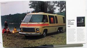 1973 GMC Motorhome RV Sales Brochure Camper Features Specs Floorplans