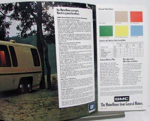 1973 GMC Motorhome RV Sales Brochure Camper Features Specs Floorplans