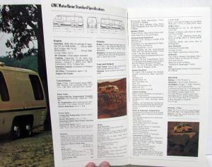 1973 GMC Motorhome RV Sales Brochure Camper Features Specs Floorplans