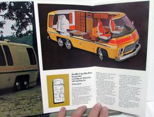 1973 GMC Motorhome RV Sales Brochure Camper Features Specs Floorplans