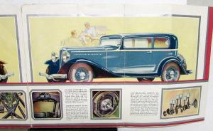 1932 Rockne Six Model 65 Sedan Coach By Studebaker Sales Brochure Folder Orig