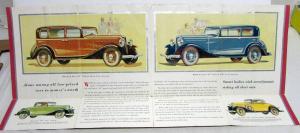 1932 Rockne Six Model 65 Sedan Coach By Studebaker Sales Brochure Folder Orig