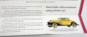 1932 Rockne Six Model 65 Sedan Coach By Studebaker Sales Brochure Folder Orig