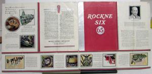 1932 Rockne Six Model 65 Sedan Coach By Studebaker Sales Brochure Folder Orig