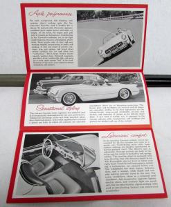 1954 Chevrolet Corvette Original Sales Brochure Folder Red Print