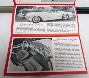 1954 Chevrolet Corvette Original Sales Brochure Folder Red Print