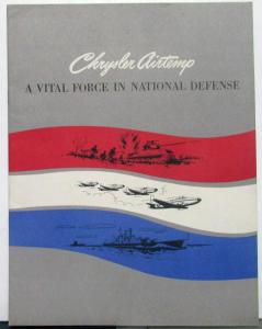 1940 -1948 Chrysler Airtemp A Vital Force in National Defense Brochure Original