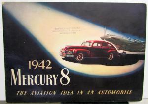 1942 Mercury 8 Town Sedan Coupe Club Convertible Wagon Sales Brochure ORIGINAL