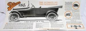 1916 Paterson Model 6-42 Dealer Brochure Mailer Ultimate Six Features Specs Orig