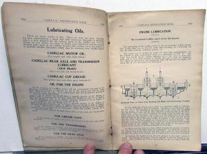 1914 Cadillac Owners Manual Care and Operation Original 14 All Models Service