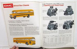 1972 GMC School Bus Chassis Truck Dealer Sales Brochure Features Specs Original