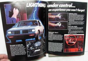 1984 Hurst/Olds Limited Edition Oldsmobile Sales Brochure Lightning Rods Shifter