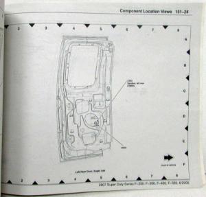 2007 Ford F-250 350 450 550 Super Duty Pickup Electrical Wiring