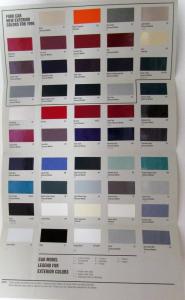 1996 Ford ALL Car Models Exterior Colors Paint Chips Sales Folder Original