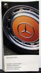 1975-1979 Mercedes Benz Dealer Paint Chip Color Samples Booklet Metallic Options