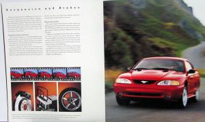 1998 Ford Mustang Cobra SVT Sales Brochure Oversized NICE Original