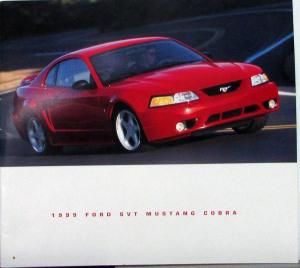 1999 Ford Mustang Cobra SVT Sales Brochure Original