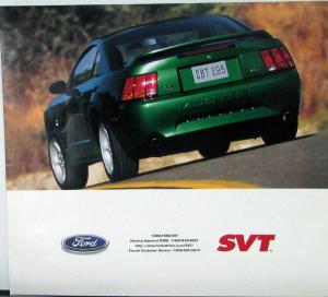 1999 Ford Mustang Cobra SVT Sales Brochure Original