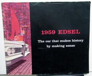 1959 Edsel Dealer Prestige Sales Brochure Large Corsair Ranger Villager Wagon