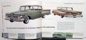 1959 Edsel Dealer Prestige Sales Brochure Large Corsair Ranger Villager Wagon