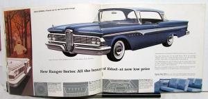 1959 Edsel Dealer Prestige Sales Brochure Large Corsair Ranger Villager Wagon