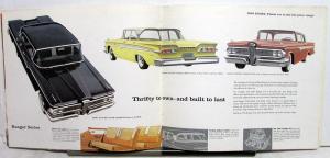 1959 Edsel Dealer Prestige Sales Brochure Large Corsair Ranger Villager Wagon