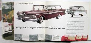 1959 Edsel Dealer Prestige Sales Brochure Large Corsair Ranger Villager Wagon