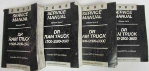 2005 Dodge Ram Truck 1500 2500 3500 Service Shop Manual 4 Vol Set SRT10 & Diesel