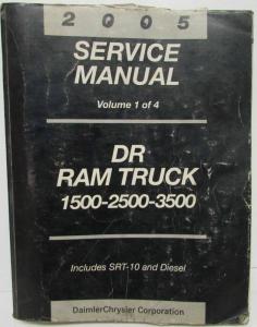 2005 Dodge Ram Truck 1500 2500 3500 Service Shop Manual 4 Vol Set SRT10 & Diesel