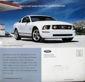 2006 Ford Mustang V6 GT Convertible Sales Folder MAILER Original