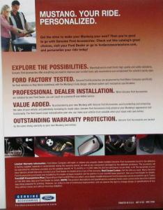 2007 Ford Mustang Accessories Sales Brochure Original