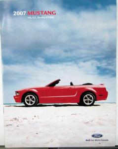 2007 Ford Mustang CANADIAN Sales Brochure Calendar Original