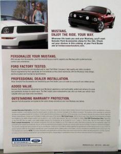 2008 Ford Mustang Accessories Sales Brochure Original