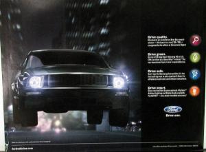 2009 Ford Mustang V6 GT 500 Bullitt California Package Sales Brochure Original