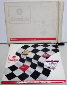 1991 Dodge Viper Indy 500 Pace Press Kit Media Release Carroll Shelby Stealth