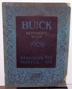 1926 Buick Standard Master Six Models Reference Book Owners Manual Original