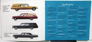 1976 Cadillac Professional Cars Sales Brochure Hearse Ambulance Limo Brochure