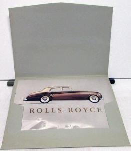 1955 1956 Rolls Royce Porfolio Brochure Silver Cloud Prestige Sales W/Envelope